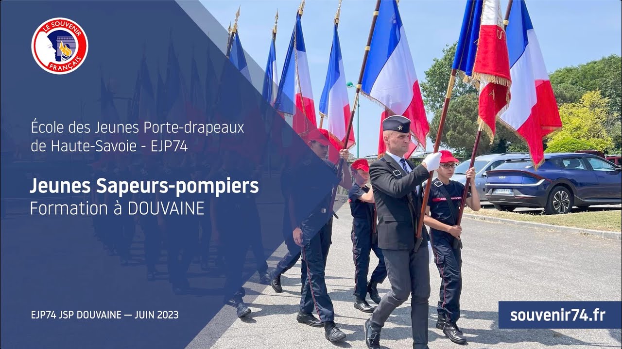 EJP74 - Formation jeunes porte-drapeaux jeunes Sapeurs-pompiers de Douvaine