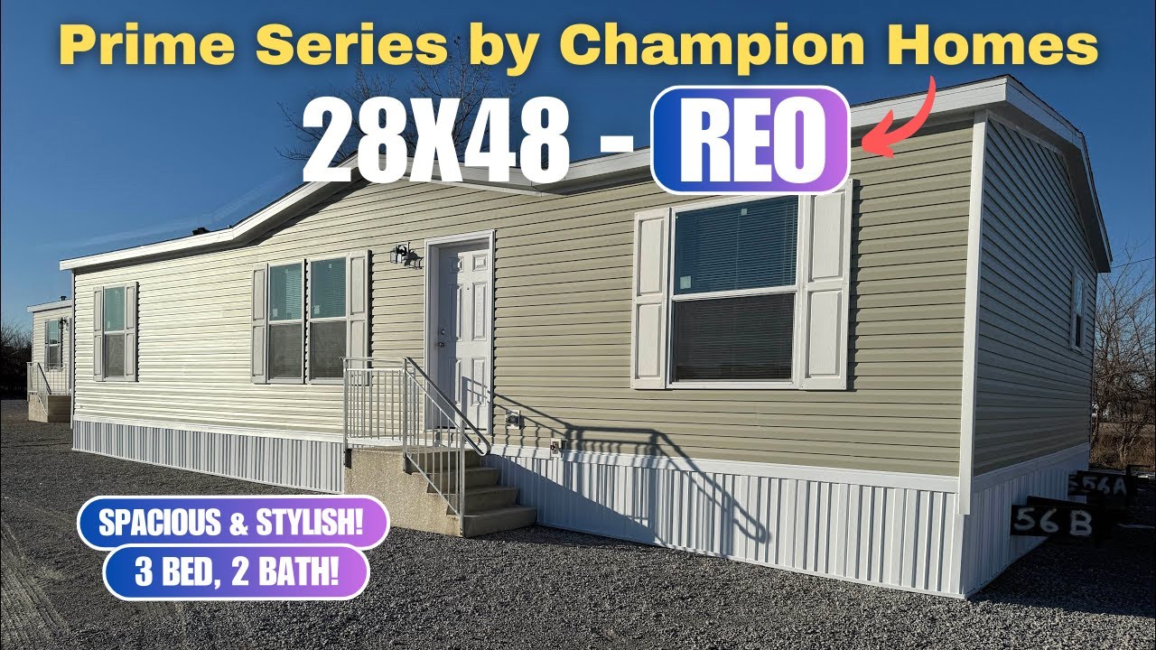 28X48-“Reo” Affordable Double-Wide Manufactured Home Tour! Gorgeous Prime Series by Champion Homes