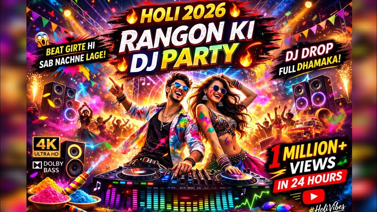 Holi 2026 DJ Song | रंगों की DJ पार्टी | New Holi Dance Song 2026 | Holi Special धमाका March 4, 2026