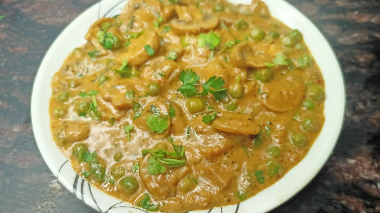 matar mushroom recipe/ मटर मशरूम 
