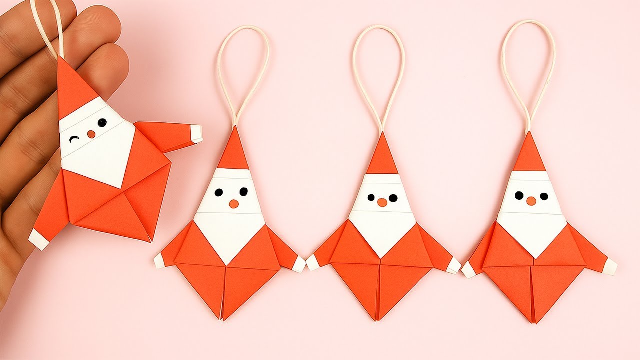 Basteln mit papier weihnachten: Weihnachtsmann basteln - Basteln f&uuml;r weihnachten