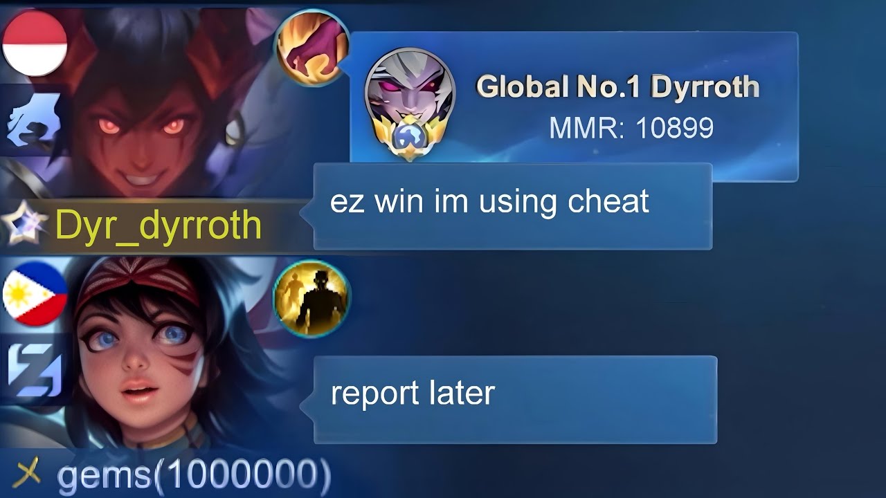 I PRETEND USING CHEAT THEN SHOWING THEM INSANE DAMAGE ON DYRROTH!!🔥 - MLBB