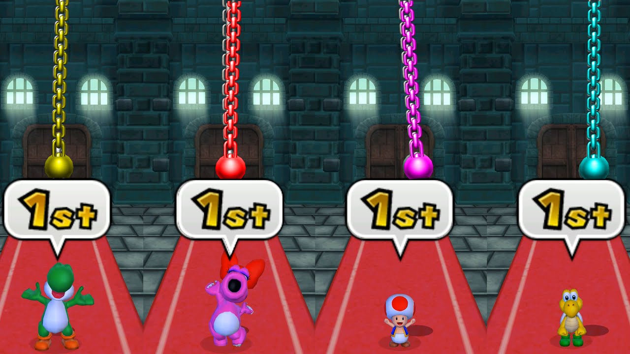 Mario Party Series - Minigames - Yoshi Vs Birdo Vs Toad Vs Koopa Troopa Vs Hammer Bros Vs Toad