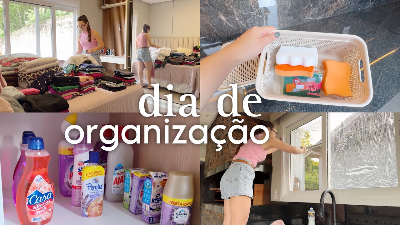SÁBADO DE ORGANIZAÇÃO no guarda roupas, armário da lavanderia 🧺🫧💗