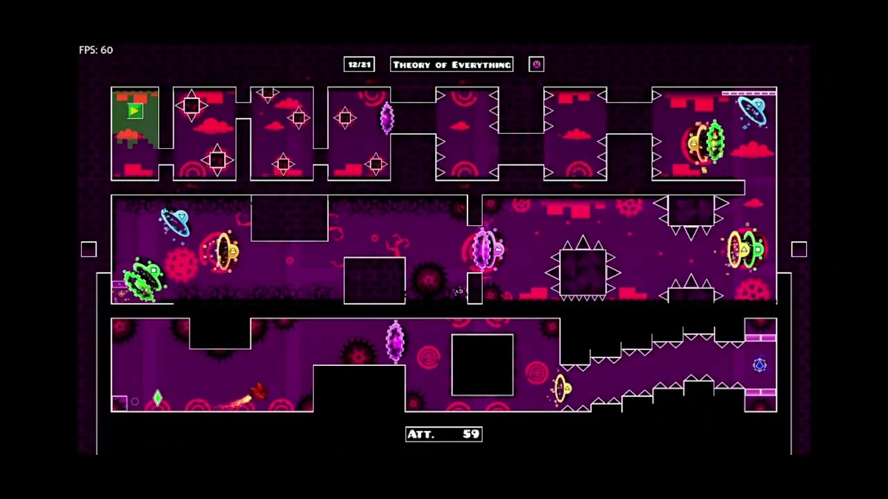 Geometry Dash - GD levels platformer by Jimenezmigue [Medium Demon] + 3 coins