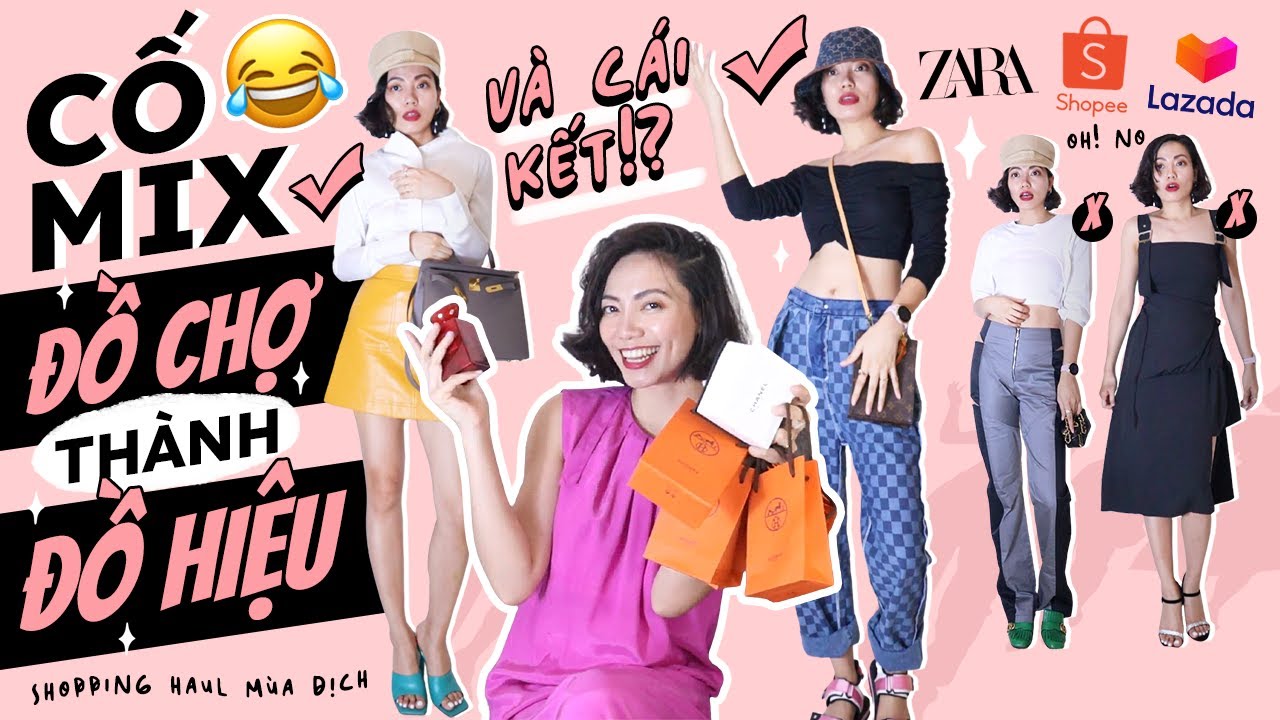 Haul Shopee m&ugrave;a dịch || Cố mix ĐỒ CHỢ đẹp như ĐỒ HIỆU v&agrave; c&aacute;i kết 😝