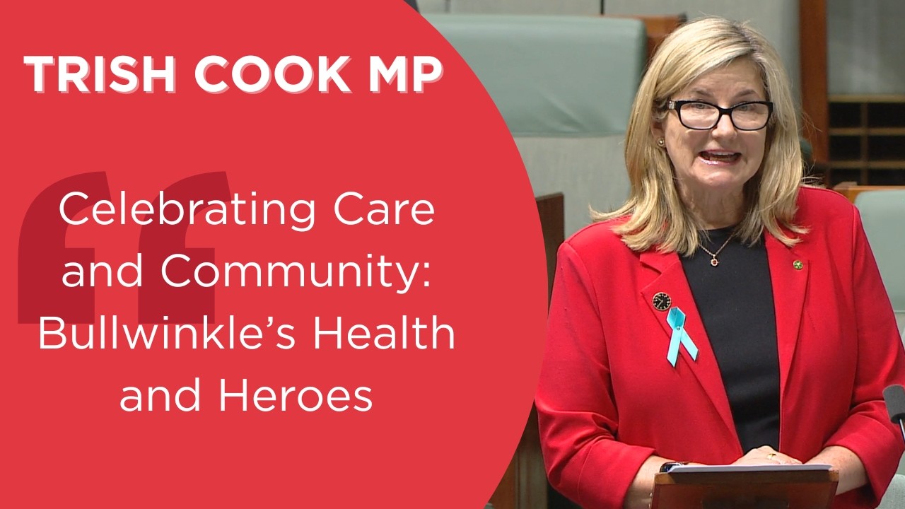 Trish Cook MP - Celebrating Care and Community: Bullwinkel’s Health and Heroes