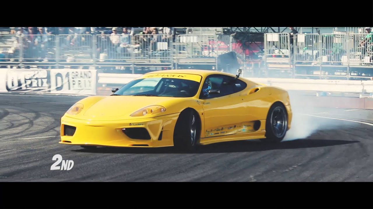 D1GP 2015 TOKYO DRIFT Ferrari360modena Murcielago LFA　Team Wells  2015 late version