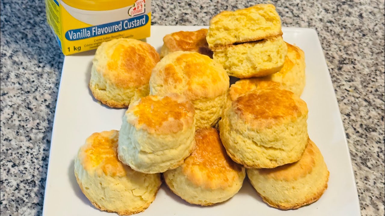 Easy Custard Scones Recipe | Delicious Vanilla Custard Scones Recipe