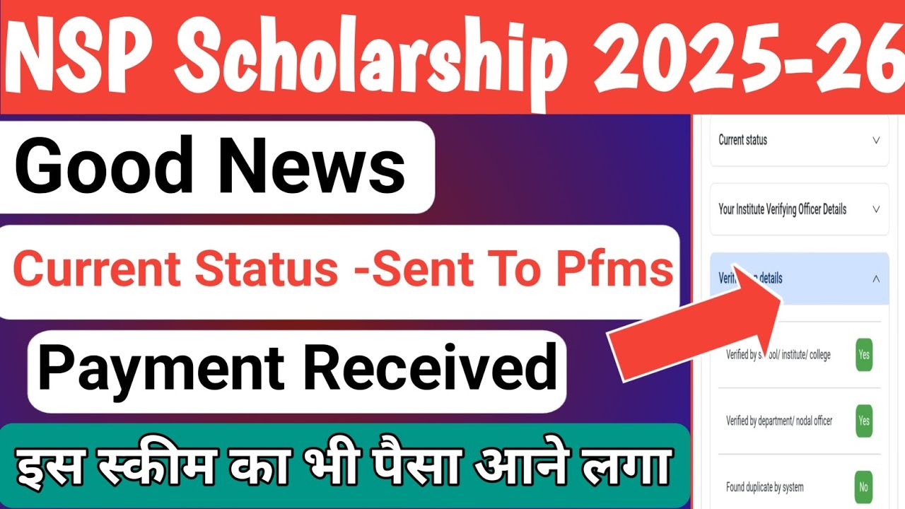 NSP 2025-26 Payment | Payment Latest News Today | Payment Received | NSP 2025-26 Latest News 