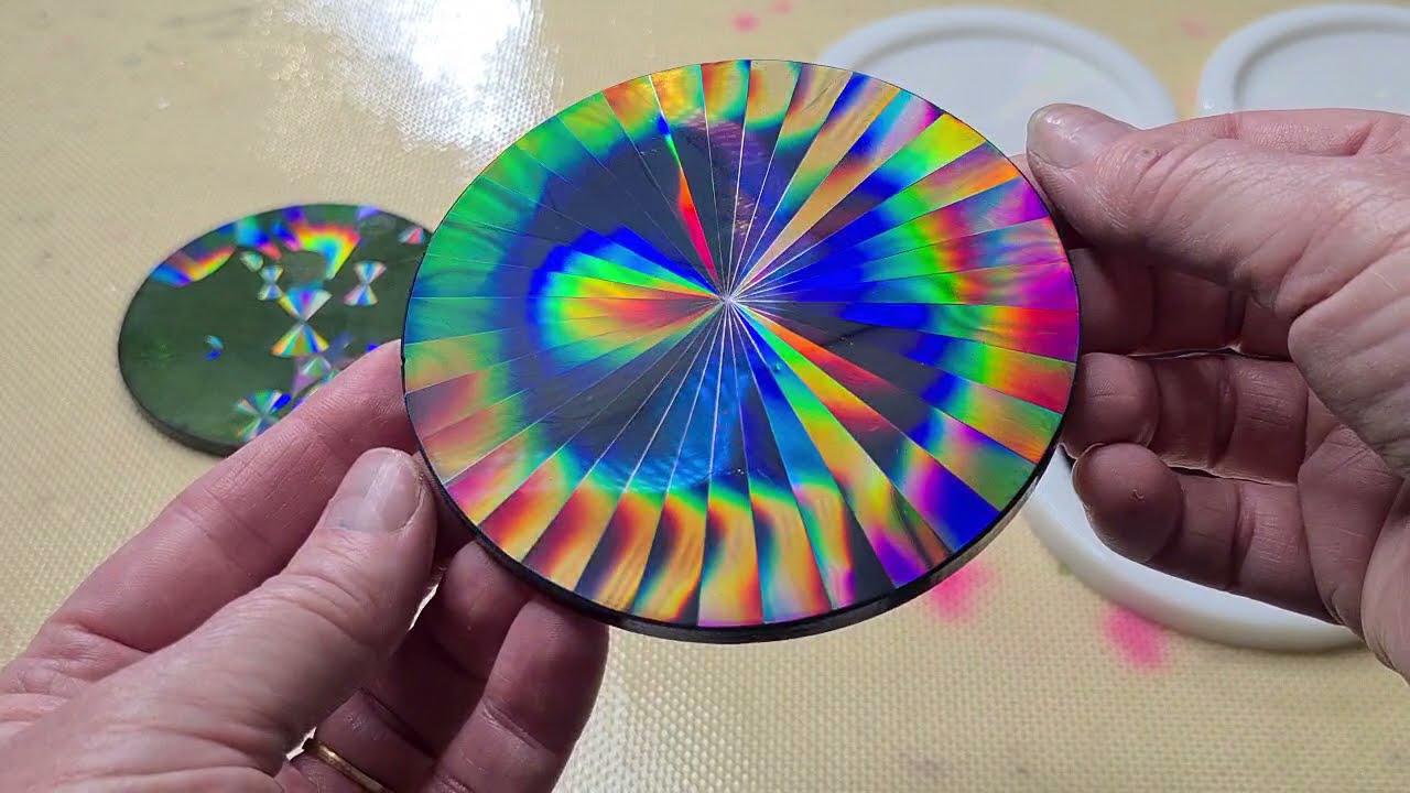 #1303 Three Different Incredible Holographic Effects In These Resin Coasters