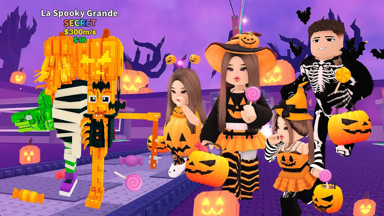 Celebramos Halloween con Nuestras Hijas 🎃 en Steal a Brainrot Roblox