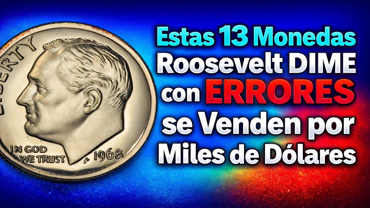 .Estas 13 Monedas Roosevelt DIME con ERRORES se Venden por Miles de Dólares V24-26