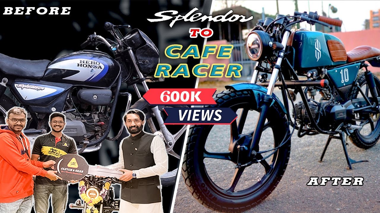 Hero Honda Splendor Modification | Splendor Modified To Cafe Racer | 100CC Bike Modification | Pune