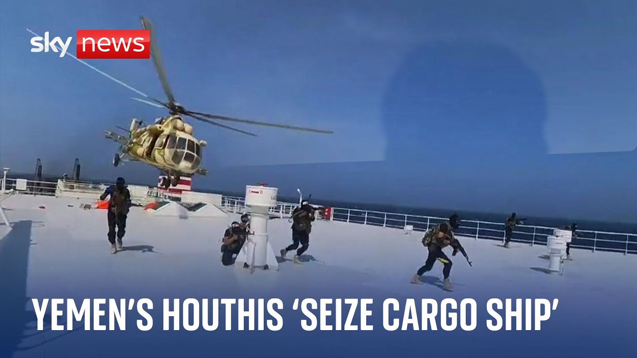 Yemen's Houthi rebels seize cargo ship they claim is Israel's in Red Sea