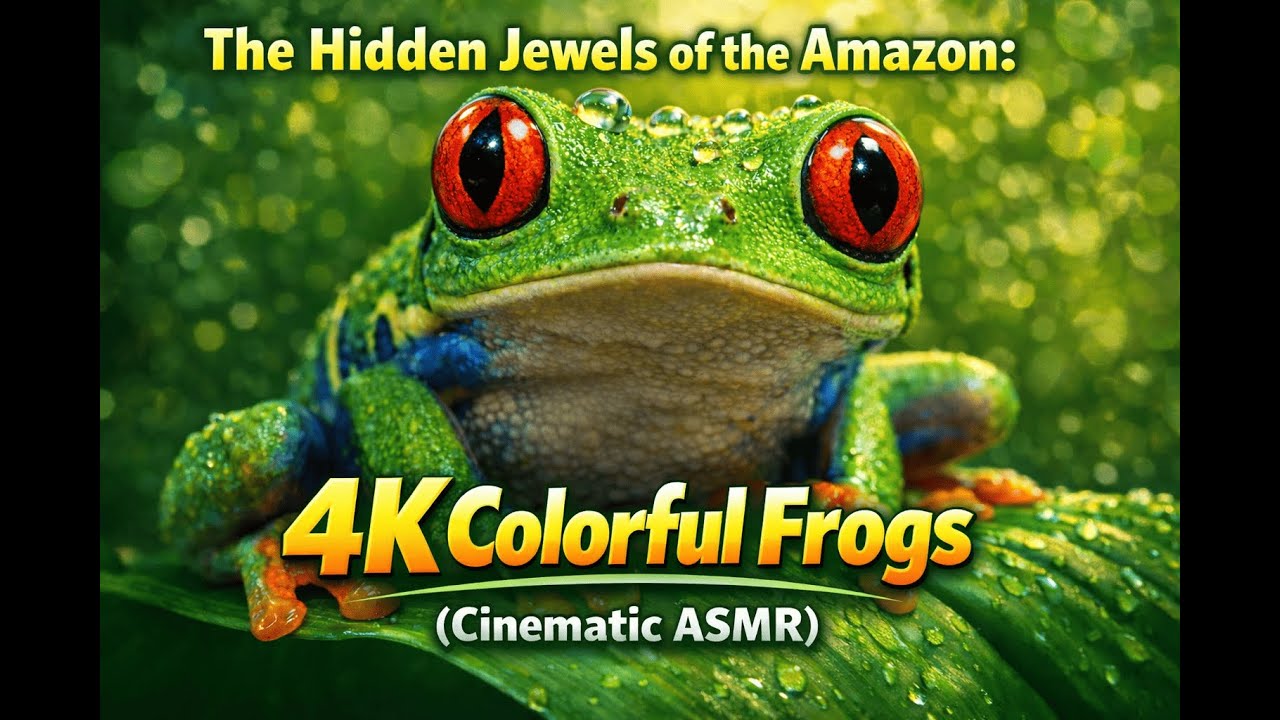 The Hidden Jewels of the Amazon: 4K Colorful Frogs (Cinematic ASMR)