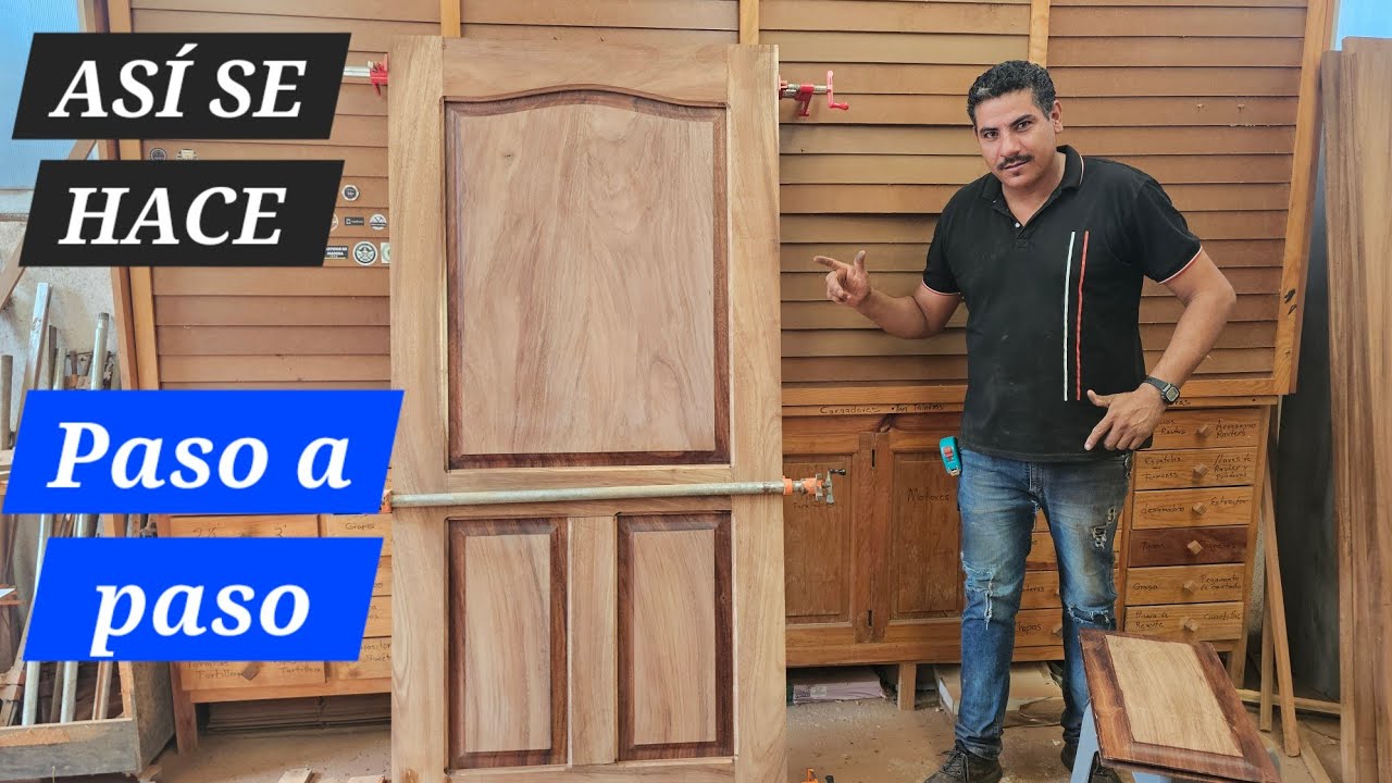 Como hacer PUERTA de madera con tableros! PASO A PASO bien explicado! 