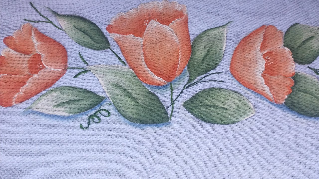Como pintar tulipas de modo  simples e fácil/ para iniciantes 