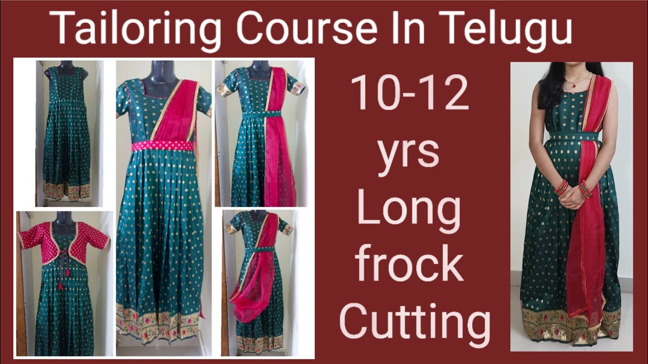 10-12 yrs లాంగ్ ఫ్రాక్ కటింగ్ | 10-12 yrs baby long frock cutting | Ojasvicreations 