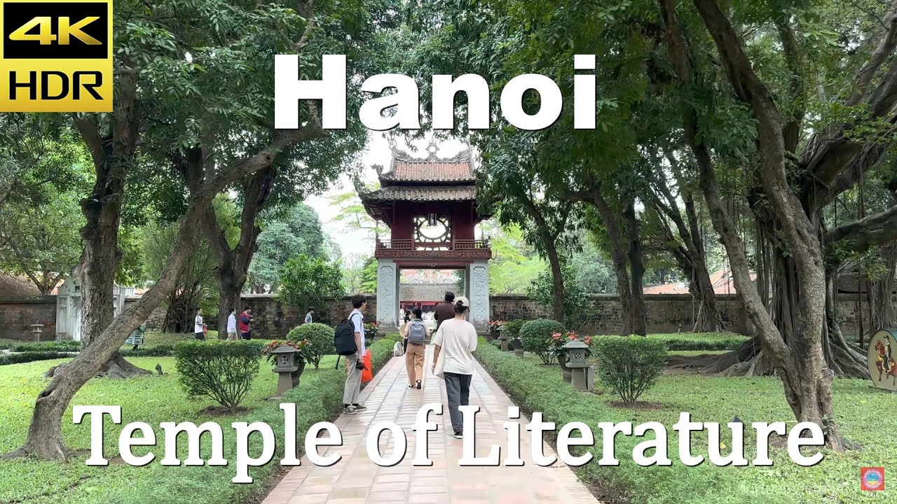 4K HDR | Walking Tour Temple of Literature Van Mieu Quoc Tu Giam in Hanoi | Vietnam 2023