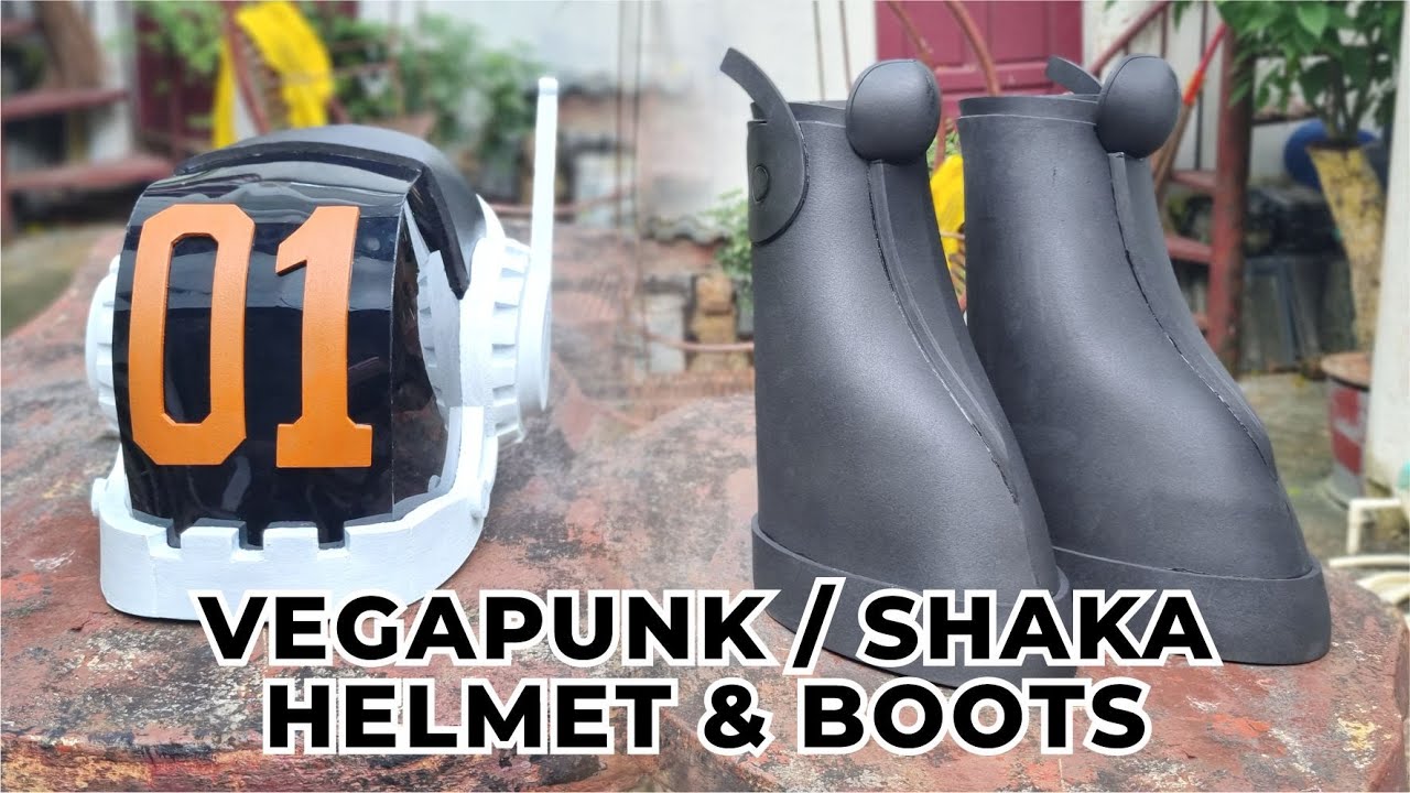 Bikin Helmet & Boots Vegapunk/Shaka dari One Piece!