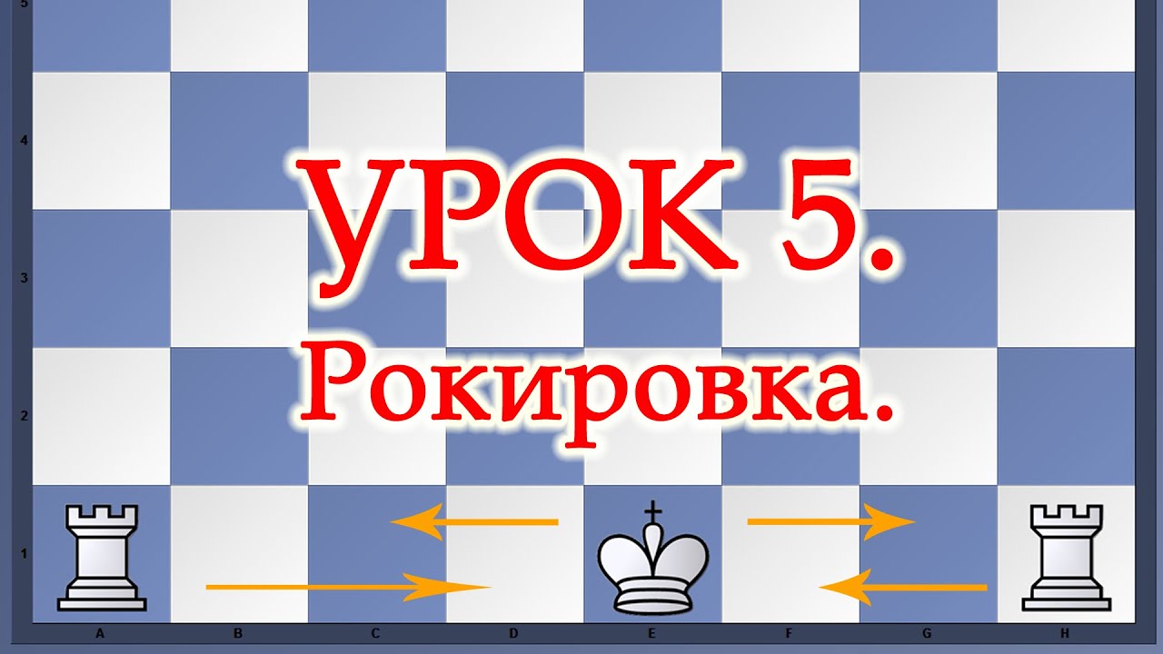 Шахматы Уроки Обучение для начинающих РОКИРОВКА - Видео Урок 5 онлайн
