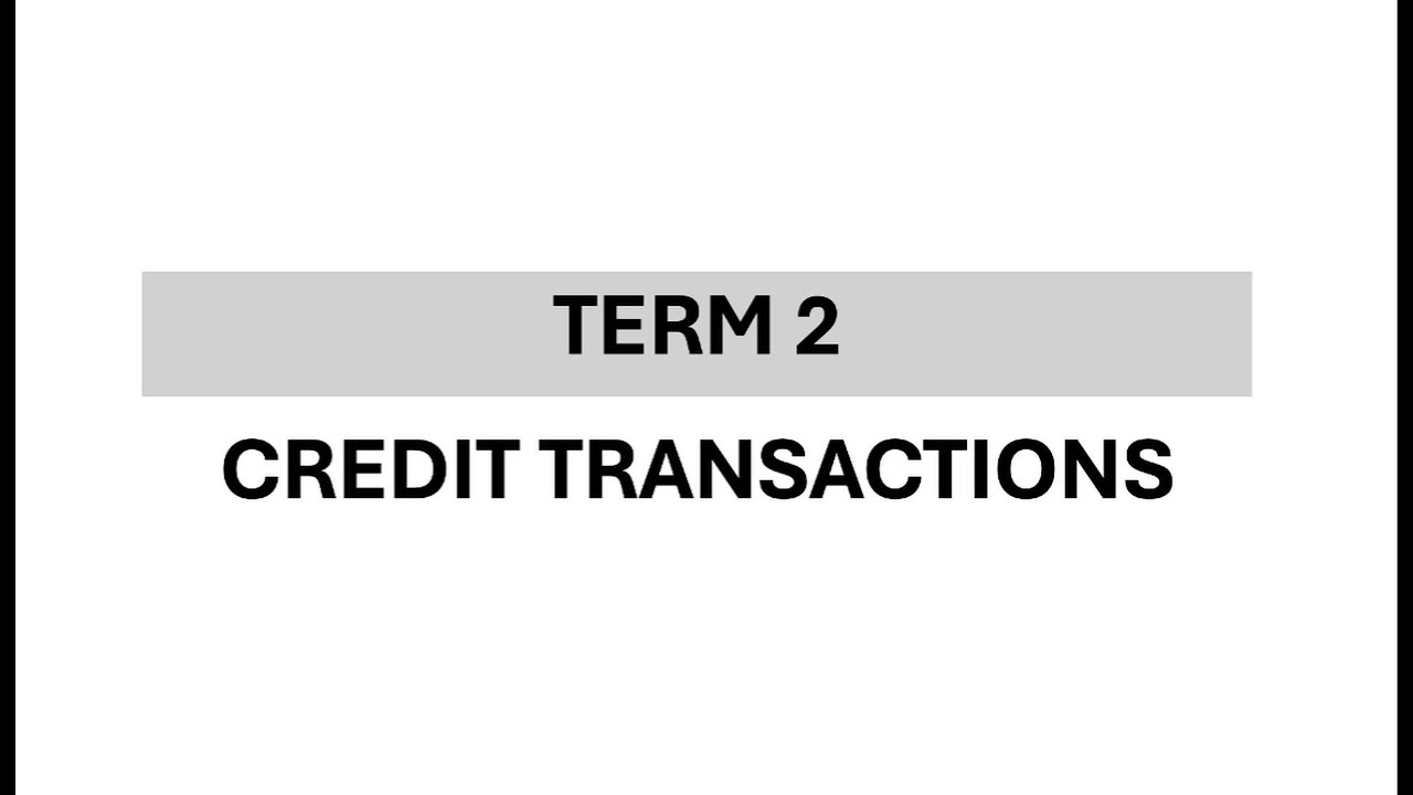 Credit transactions | Creditor | Debtor | Credit transactions concepts | EMS | Accounting
