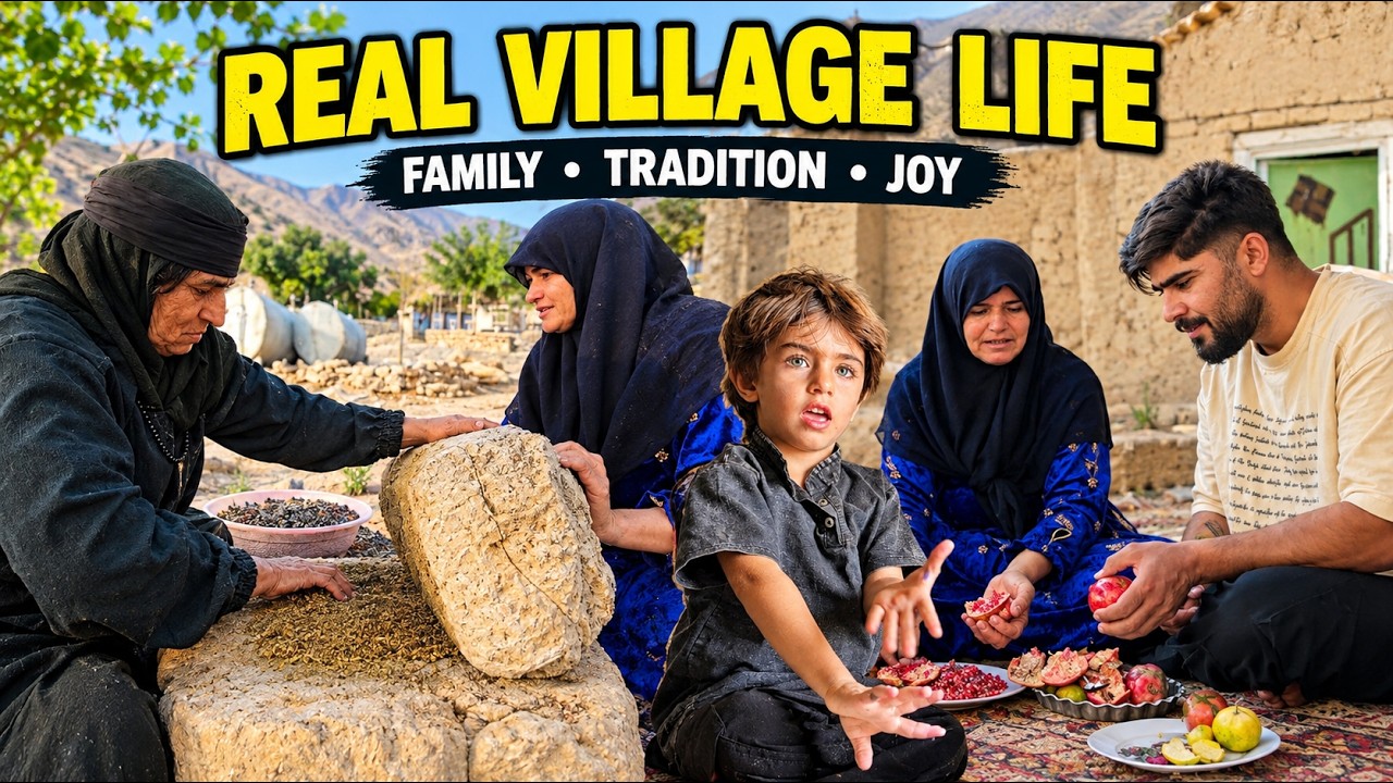🌿 A Day Full of Surprises in Rural Iran ❤️ Dancing Kids, Family Visits & Traditional Cooking 🏡