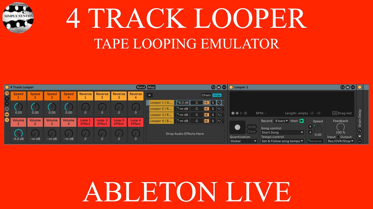 Ableton Live 12 - Four Track Looper: Tape Loop Emulator