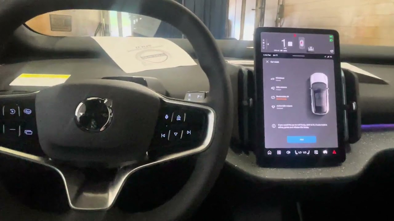 How to use car wash mode on 2025 Volvo EX 30 ￼