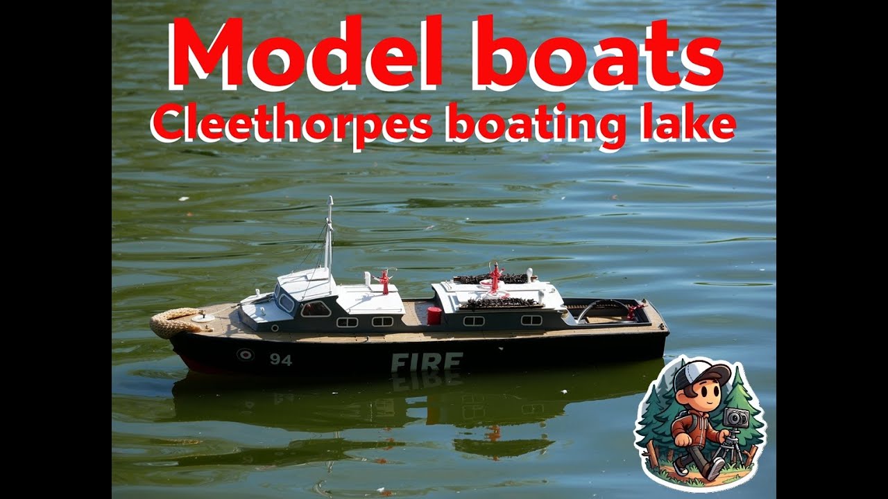 Radio controlled model boats on Cleethorpes boating lake