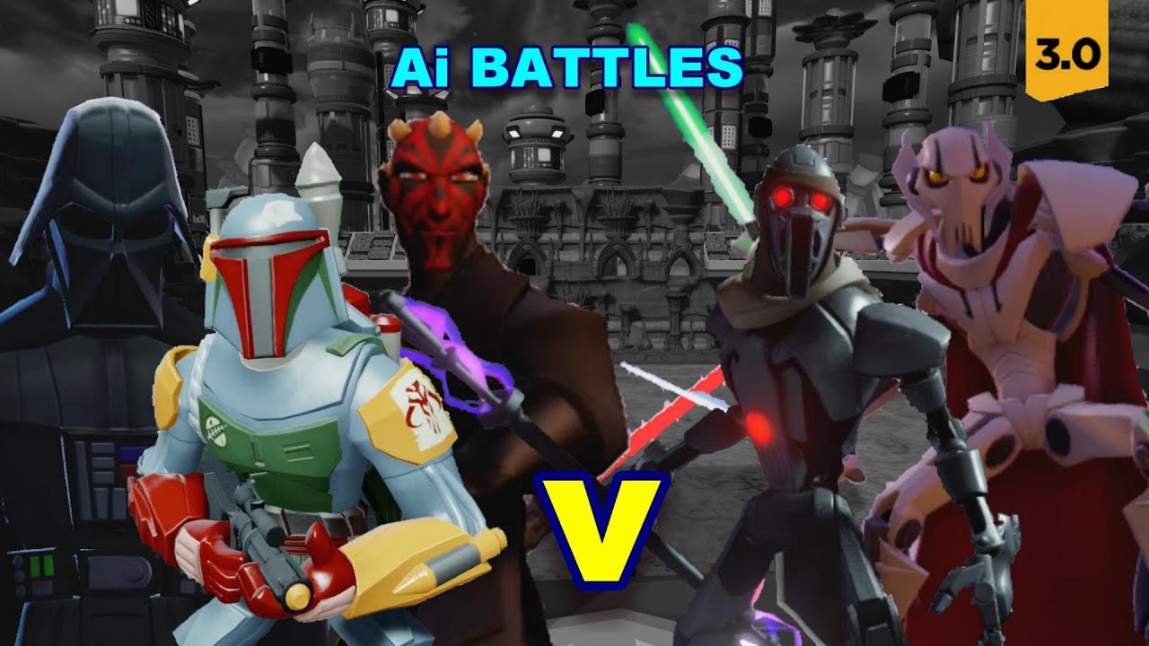 Di3.0 Vader + Maul + Boba Fett v General Grievous + Magnaguards