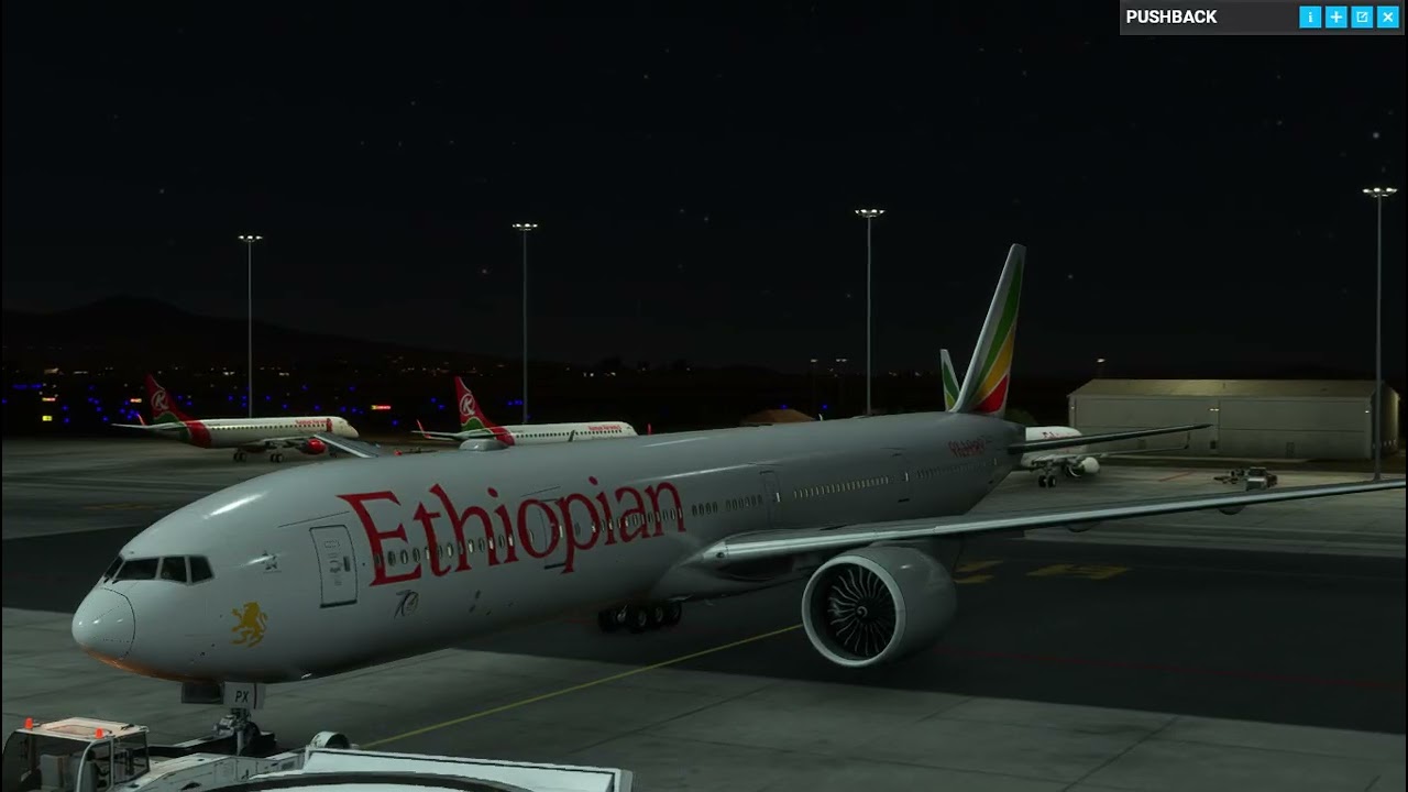 Take off from Addis Abeba to CAN B777-300ER