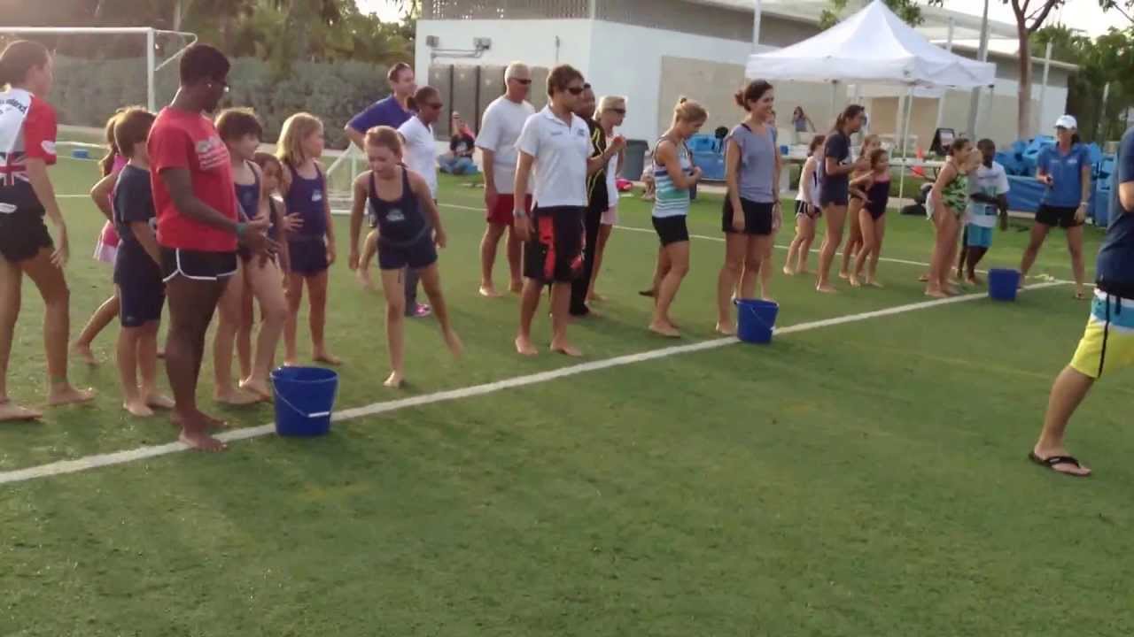 Family Fun Night Sponge Relay