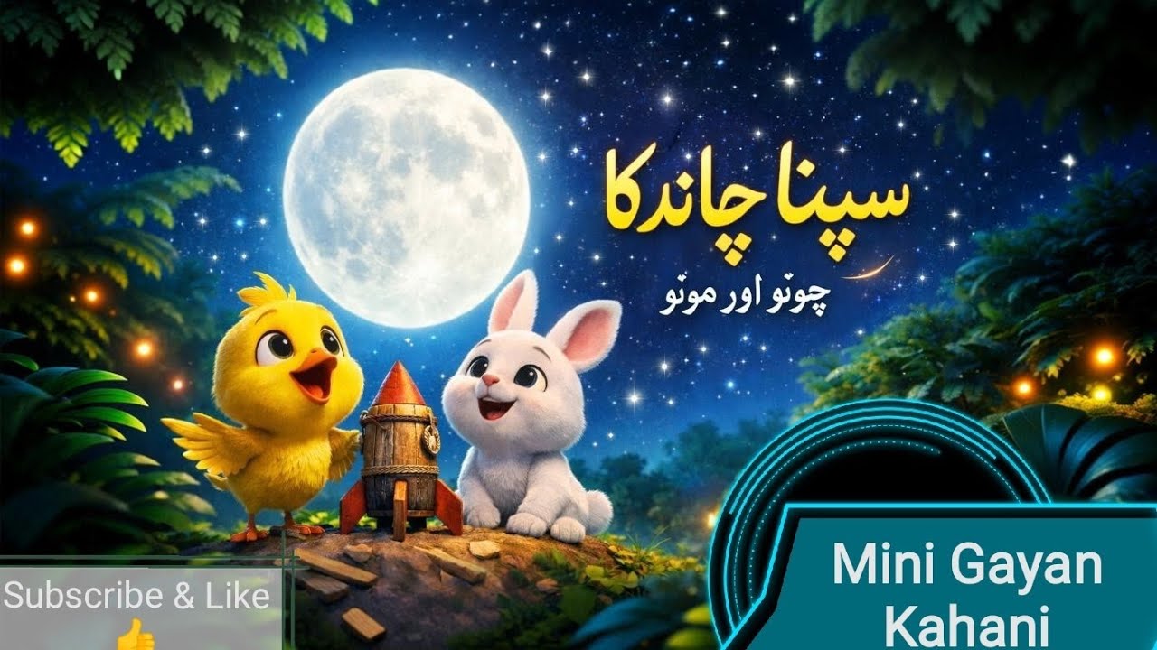 سپنا چاند کا | چُنو اور مُنو کی پیاری اخلاقی کہانی 🌛🐇🐥Sapna Chaand Ka
