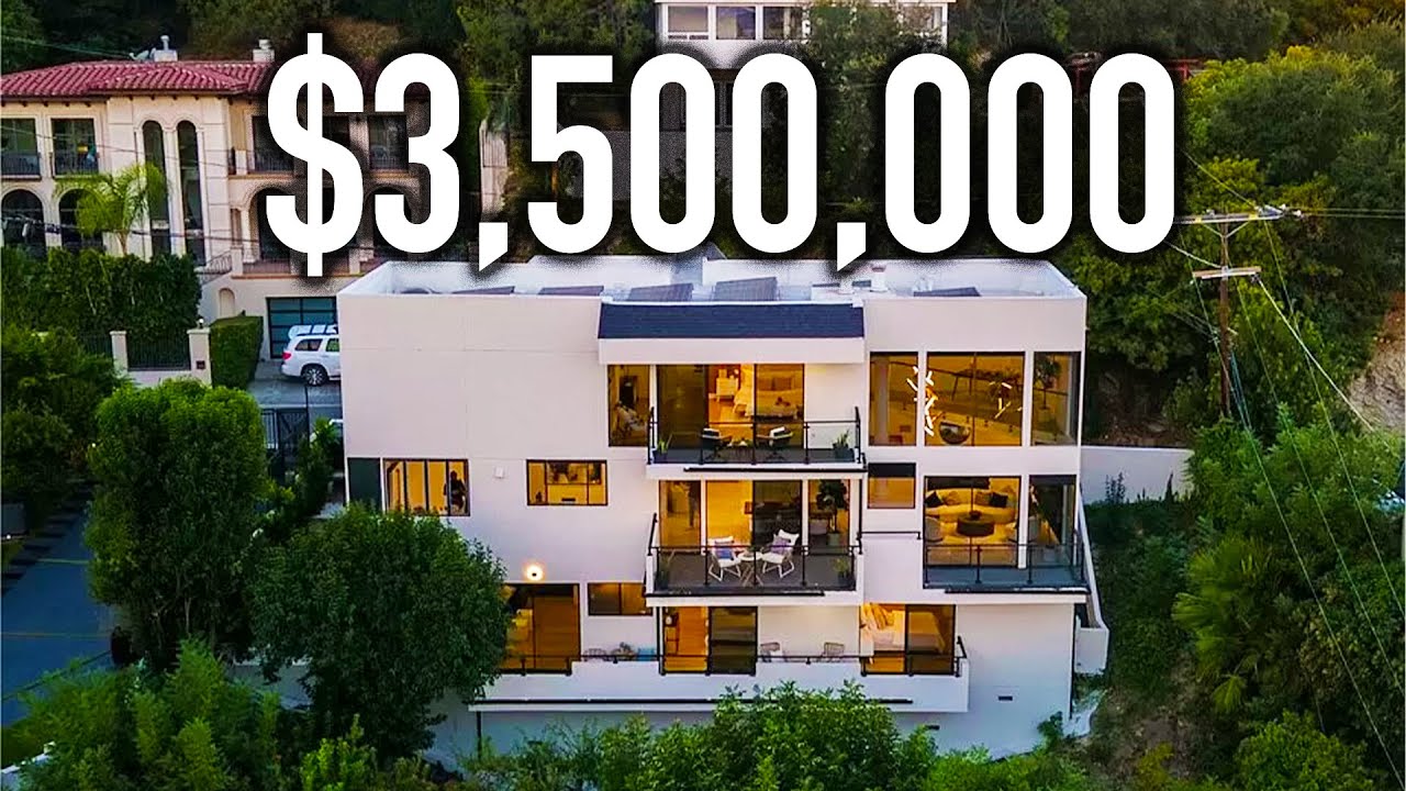 Touring a $3.5 Million Sherman Oaks Modern Home with Amazing Valley Views!