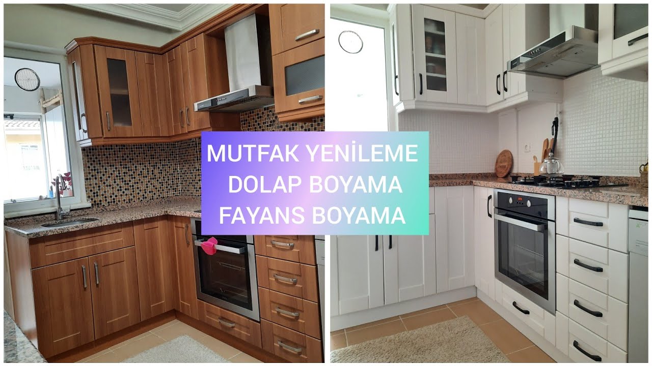 MUTFAK YENİLEME | DOLAP BOYAMA | FAYANS BOYAMA | #mutfakdolapboyama #cadenceboya #mutfakyenileme