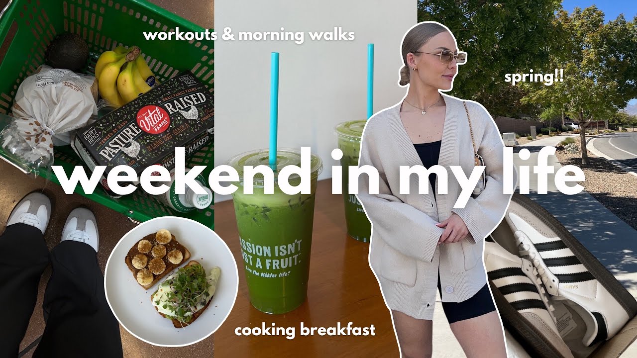 WEEKEND IN MY LIFE! cooking breakfast, opening packages, friends, workouts & more