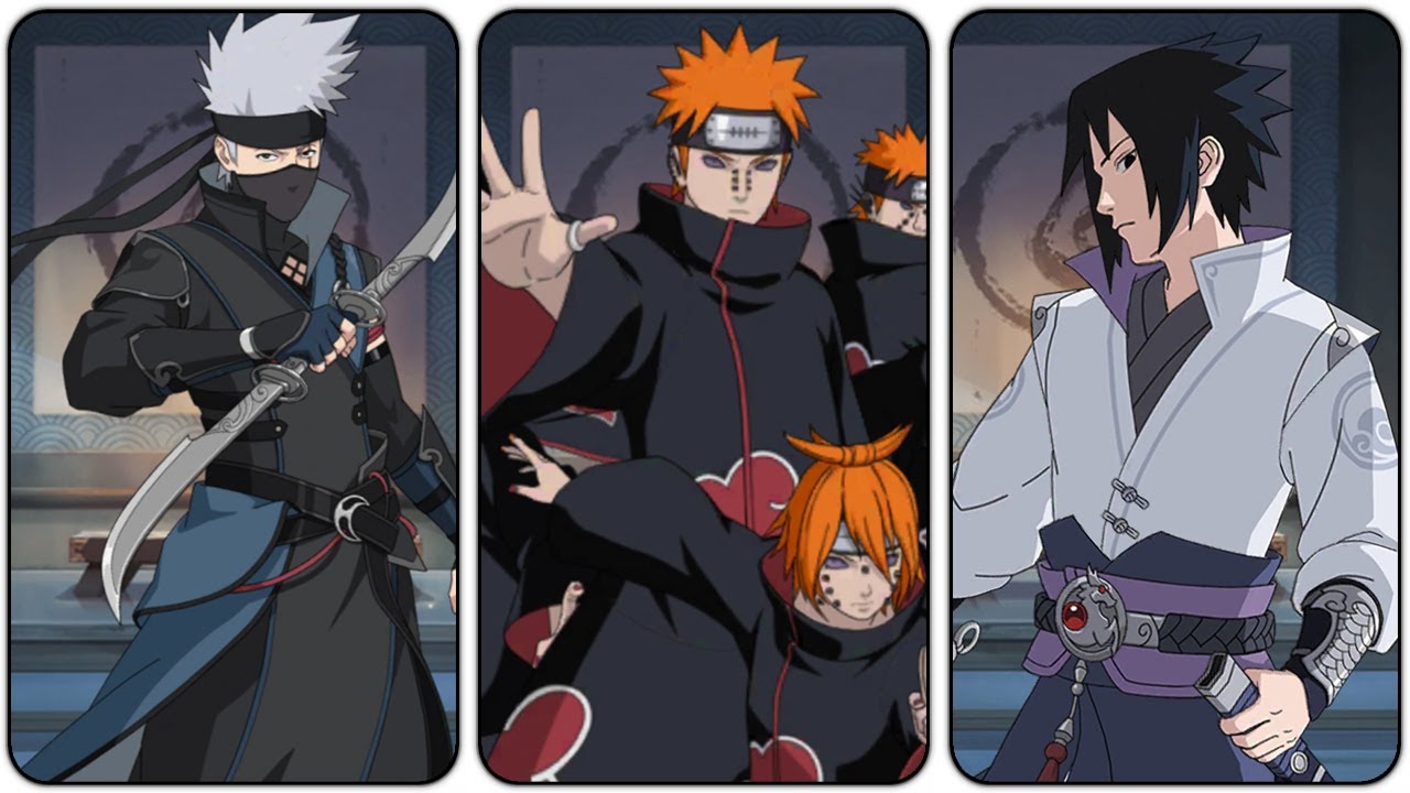 Naruto Online Mobile - Pain Six Paths, Kakashi Ronin, Sasuke Ronin Gameplay
