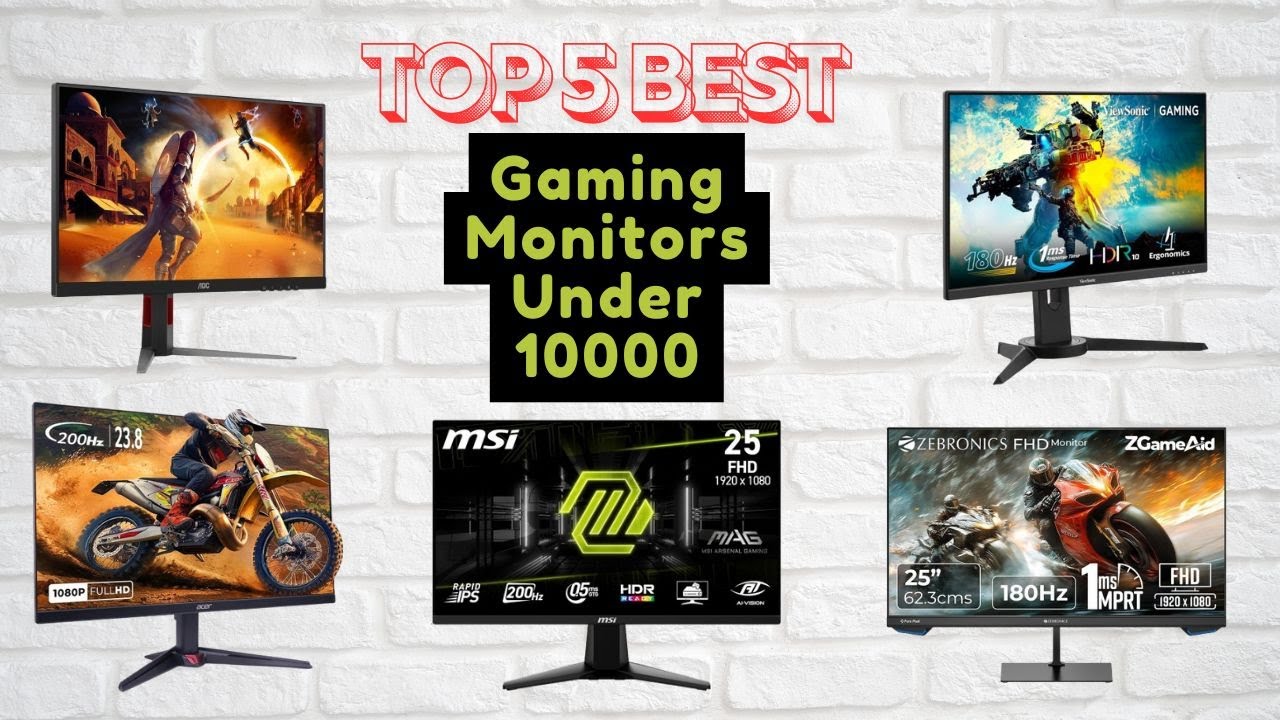 Top 5 Best Gaming Monitors Under 10000 | Budget Gaming Monitors Review | 180Hz-200Hz