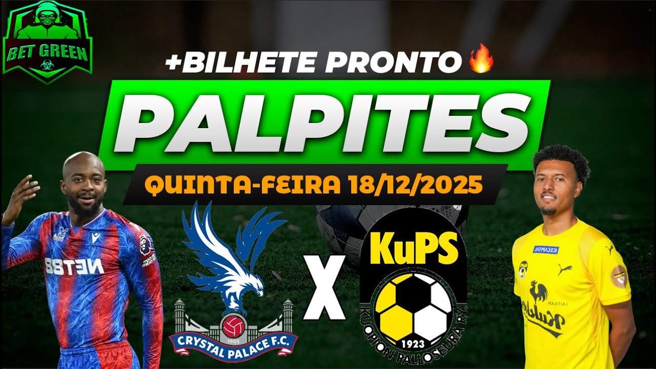 PALPITES DE FUTEBOL PARA HOJE QUINTA-FEIRA 18 12 2025 | BILHETE PRONTO + ALAVANCAGEM!🍀