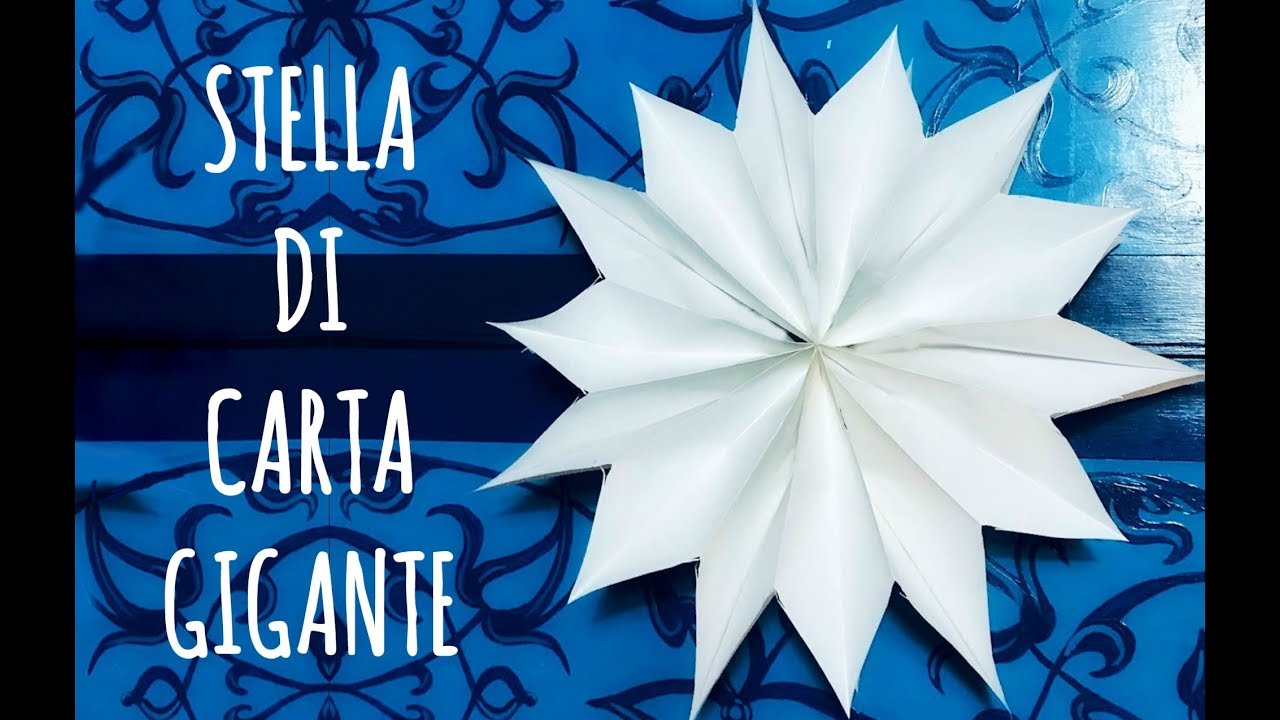 STELLA GIGANTE con buste di carta Decorazione casa natalizia BELLISSIMA e FACILISSIMA!  Arte per Te