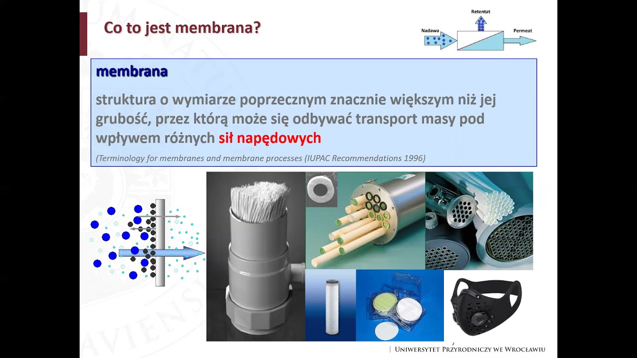 Procesy membranowe (filtracyjne) w procesie uzdatniania wody i ściek&oacute;w - dr inż. Beata Malczewska