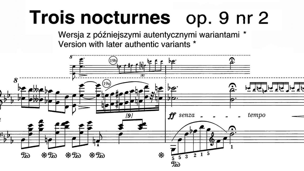 Frédéric Chopin - Nocturne Op.9 No.2 with later authentic variants [Kawai, Koczalski]
