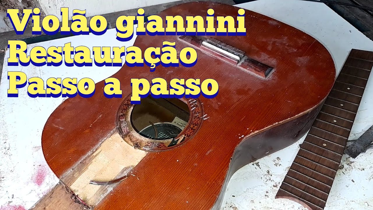 restaurando um violao giannini-- restoring a giannini guitar