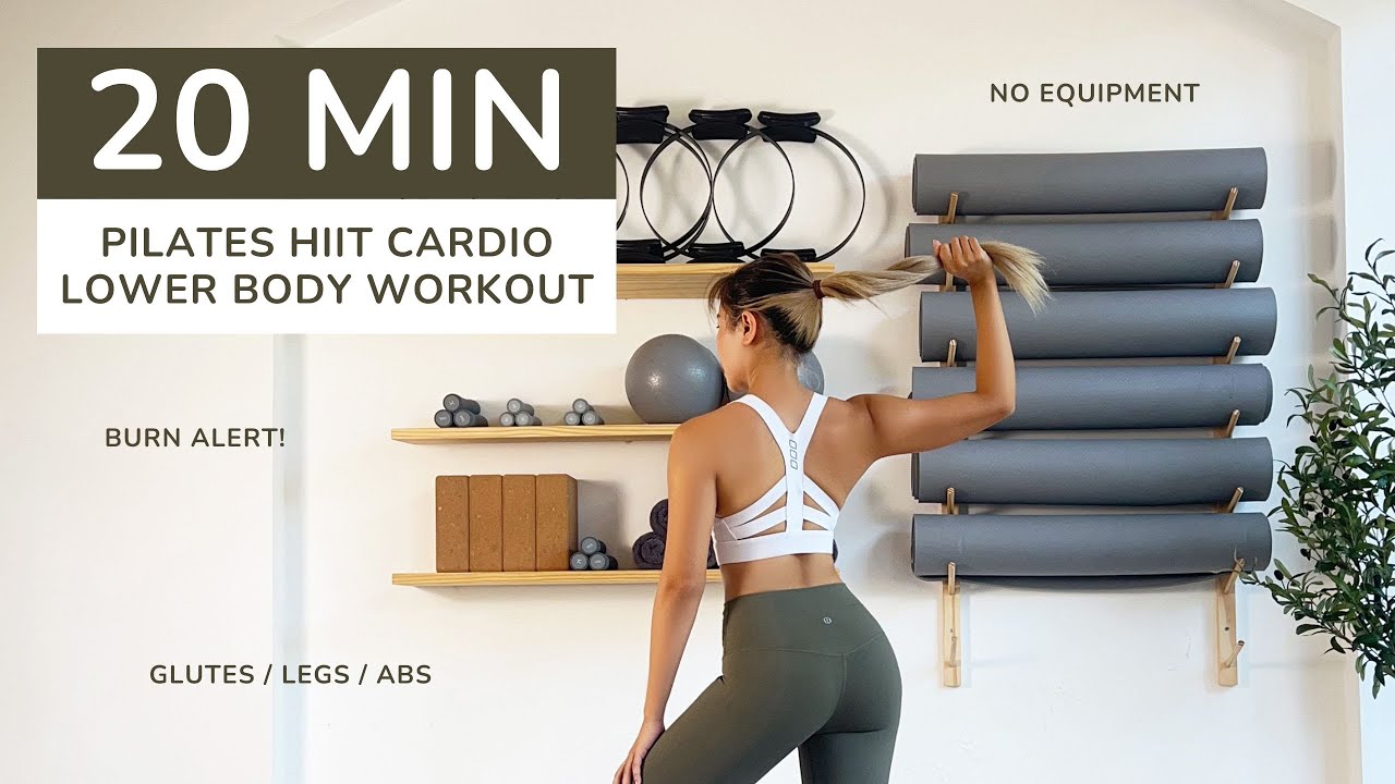 20 MIN Pilates HIIT Cardio Lower Body Workout | Rounded Glutes without Bulk | No Equipment, At Home