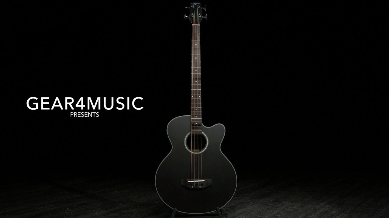 Electro Acoustic Bass Guitar by Gear4music, Black | Gear4music demo