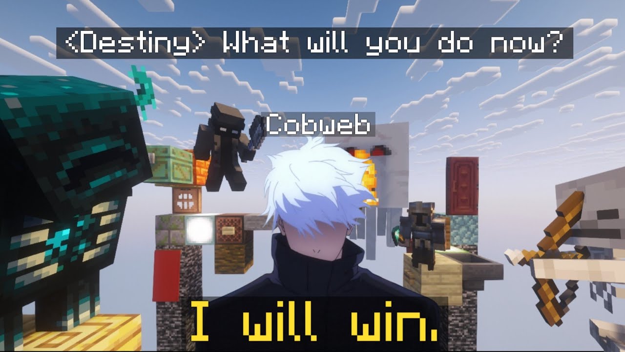 Using every single braincell to win in a minecraft minigame