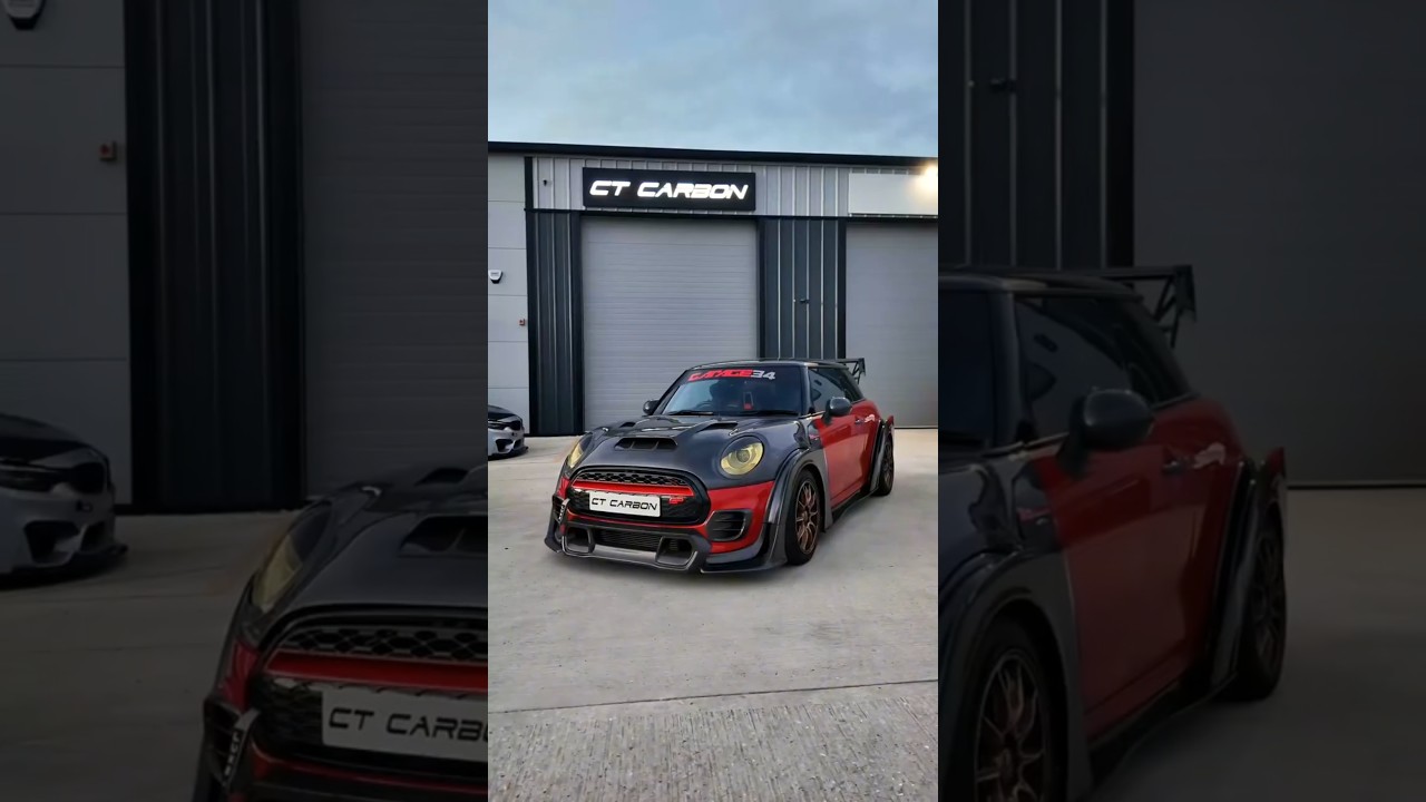 We fitted our carbon widebody kit to this F56 Mini track car, look at the difference! #mini #f56