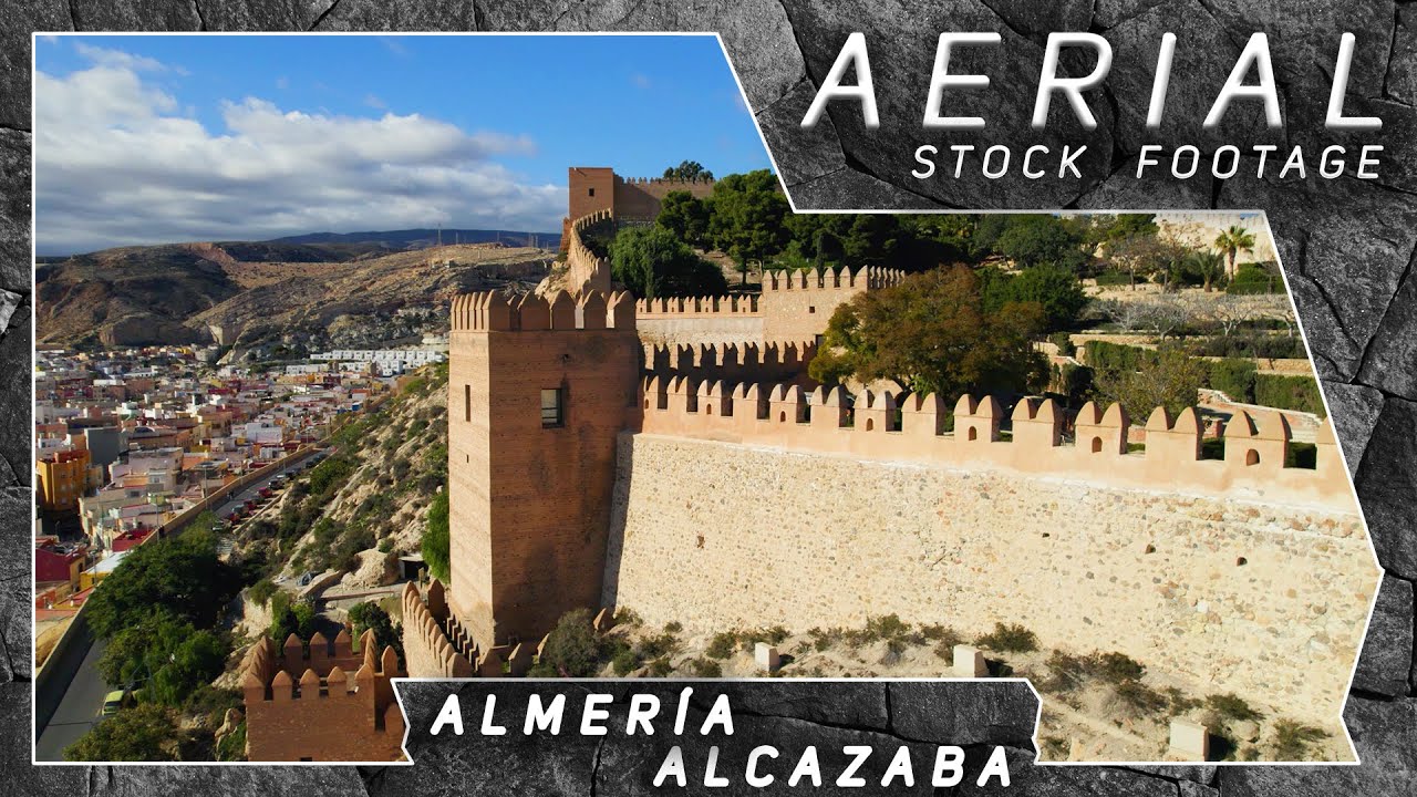 Almería Alcazaba ● Spain 🇪🇸 | 4K Aerial Drone Stock Footage